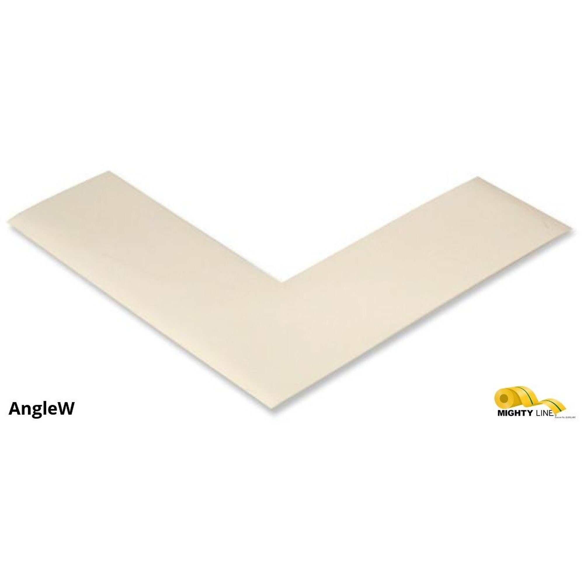 Mighty Line Solid White Angles — 2in. Wide, 6in. x 6in. x 2in., Vinyl, Pack of 100, Model# AngleW
